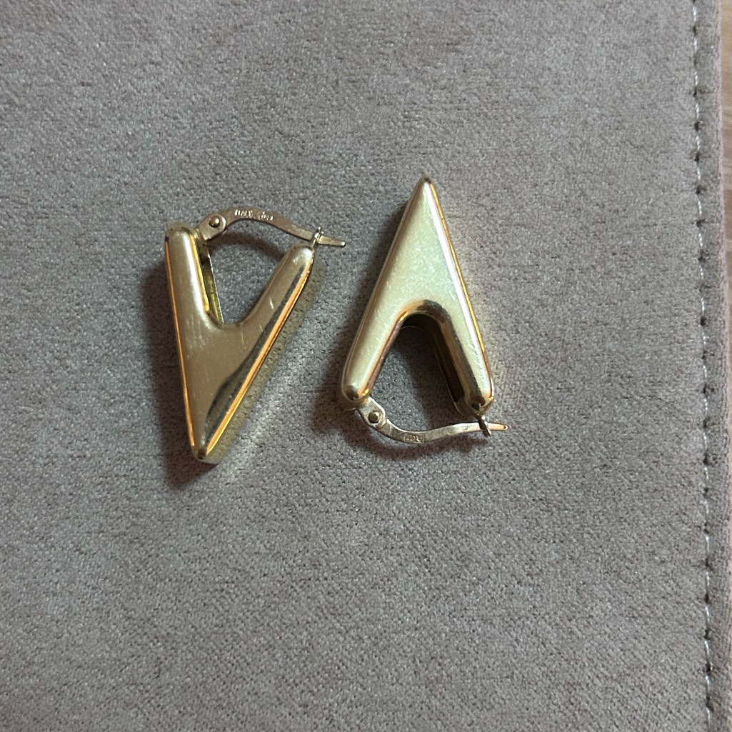 14k Gold Mod Earrings Vintage And Unique